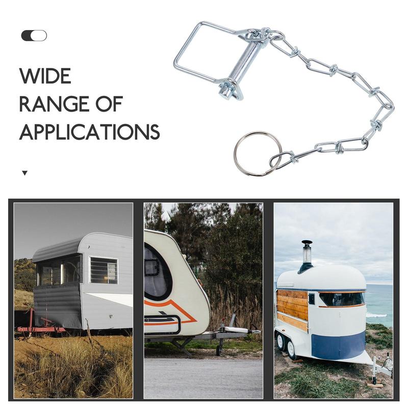 Trailer Coupler Pin With Chain Steel Safety Pins Heavy Duty Secure Mounting Of Hitches Wire Lock Pins Trailer Hitch Locking Pins