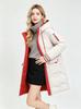 Manufacturer's winter new down cotton-padded clothes for women's medium and long loose and thickened color-matching cotton-padded jackets, warm