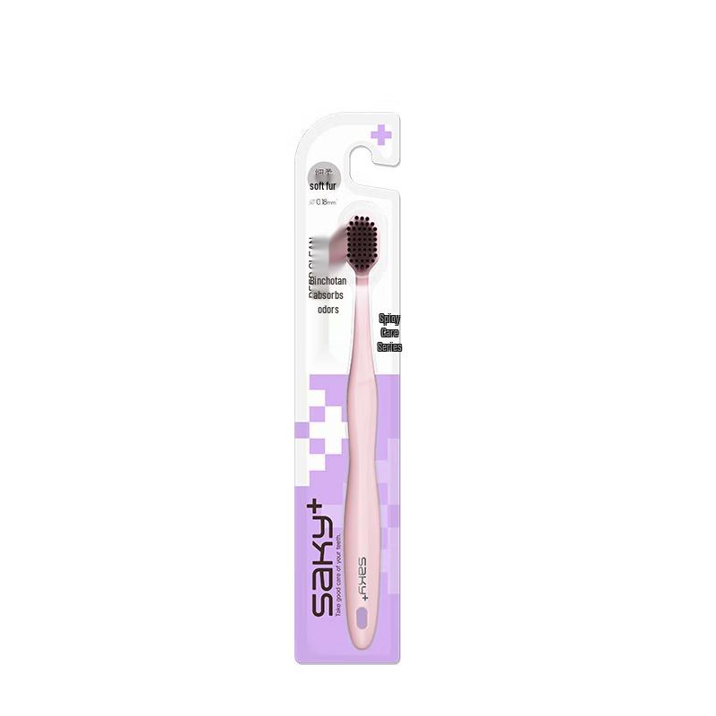 

Saky Wide Head Charcoal Infused Soft Toothbrush