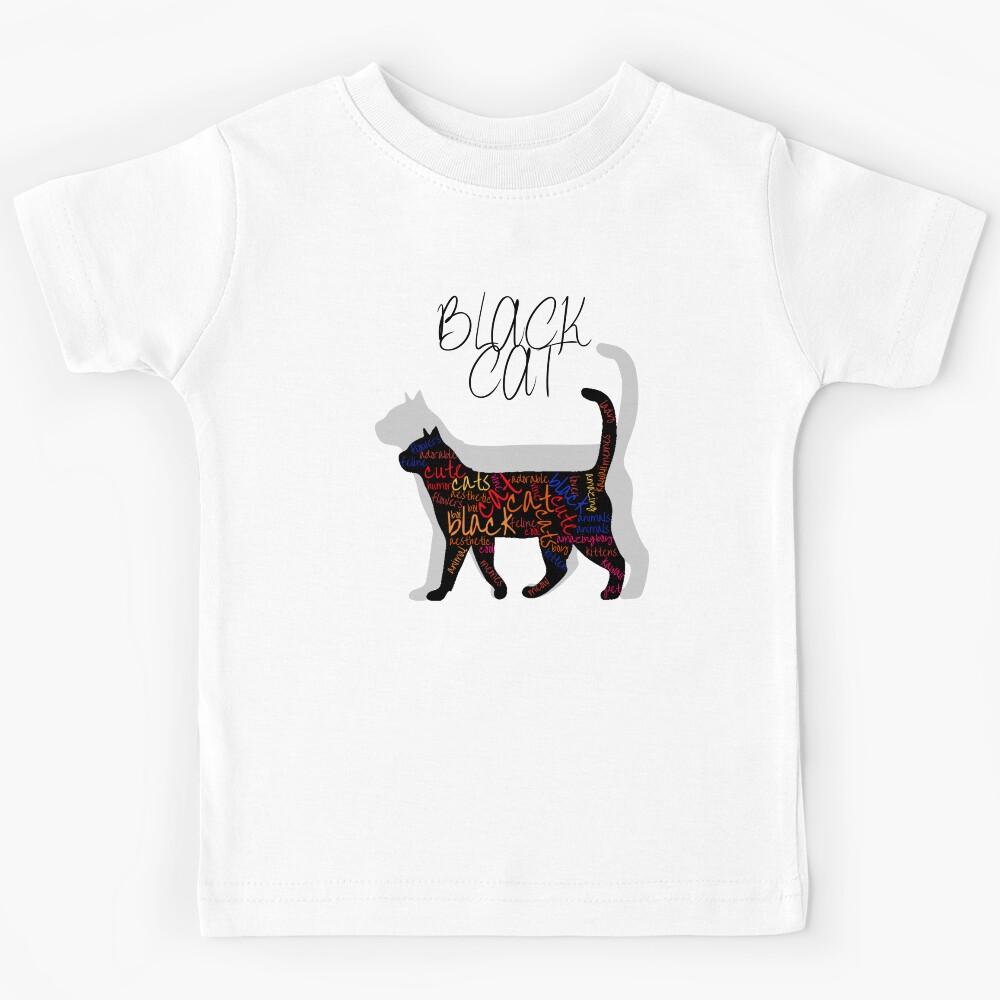 Black Cat Kids T-Shirt 100