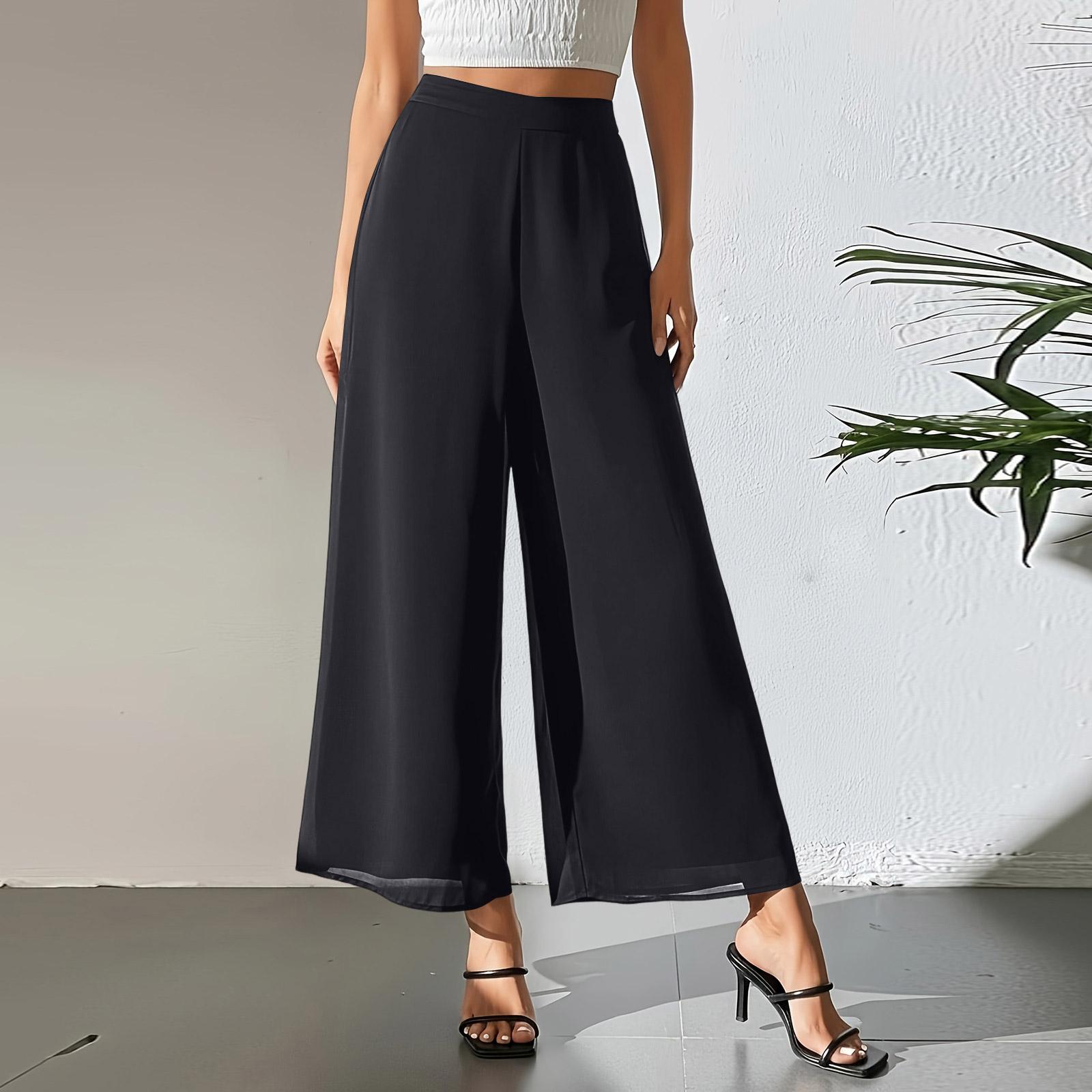 

Women s Straight Pants Fashion Casual Pants Nine Point Harlan Pants XL чёрный