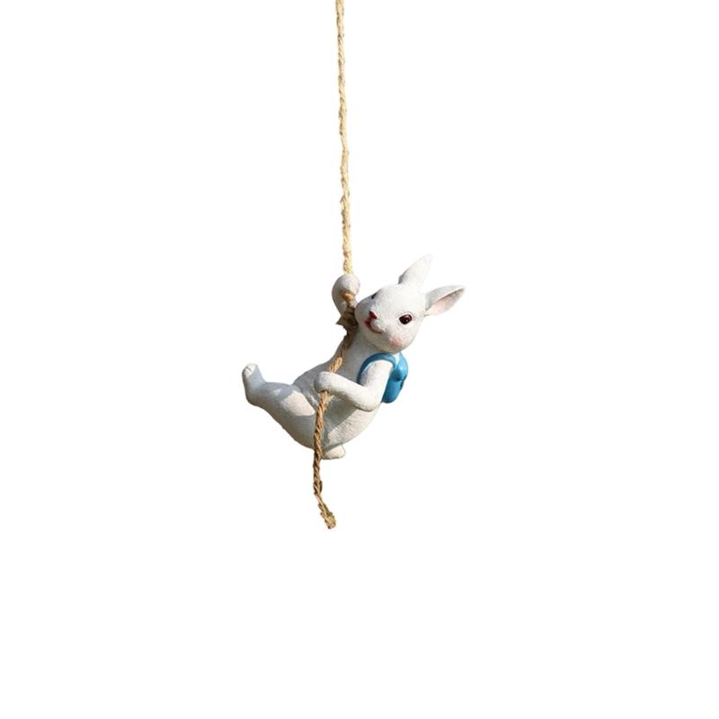 Outdoor Garden Climbing Animal Statues Hanging Animal Figurine with Hook Frogs/Rabbit Figurines for Wall Balconys Decors