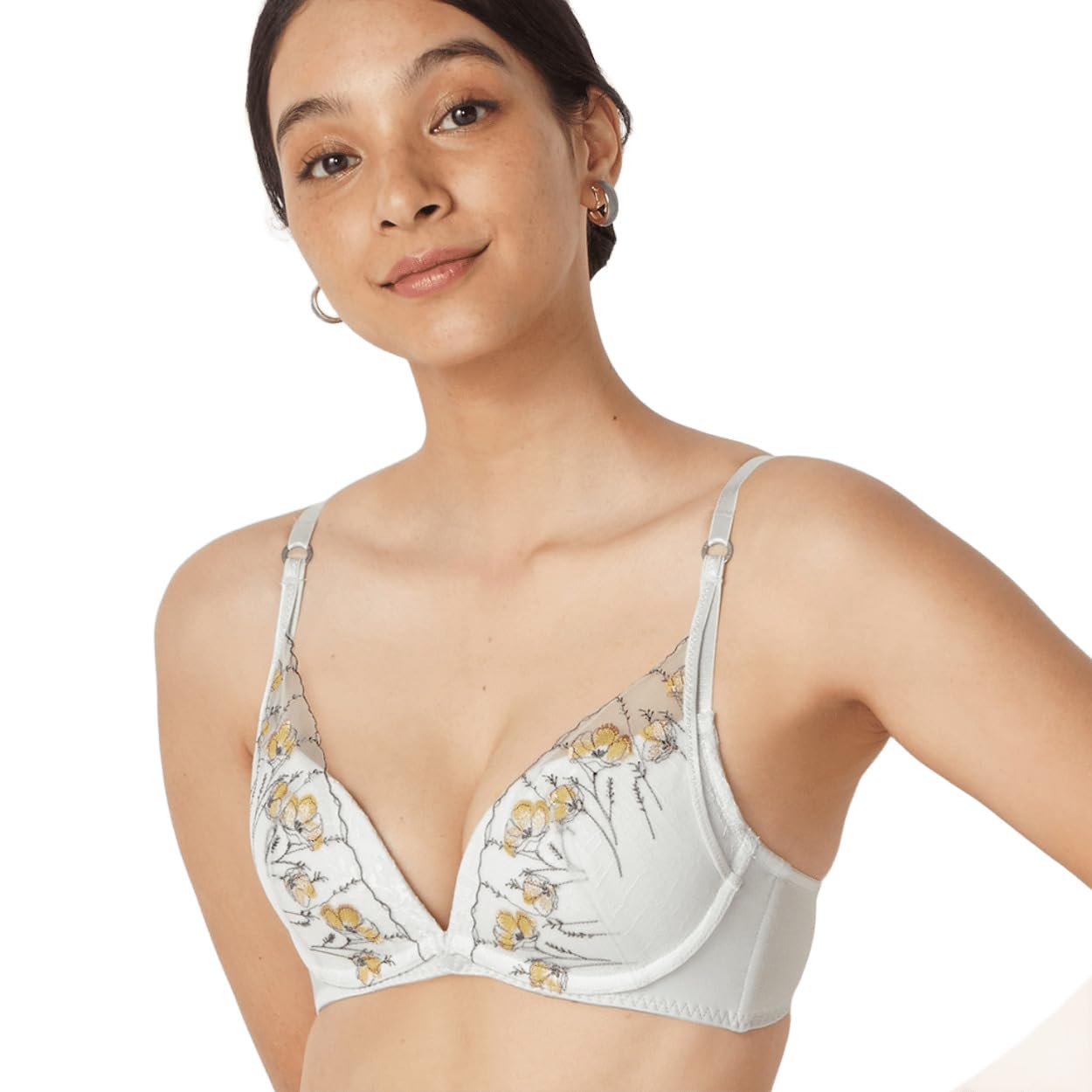 

Бюстгальтер AMOSTYLE Dream Wireless Pressed Flower M015 Размер B70(р) (белый)