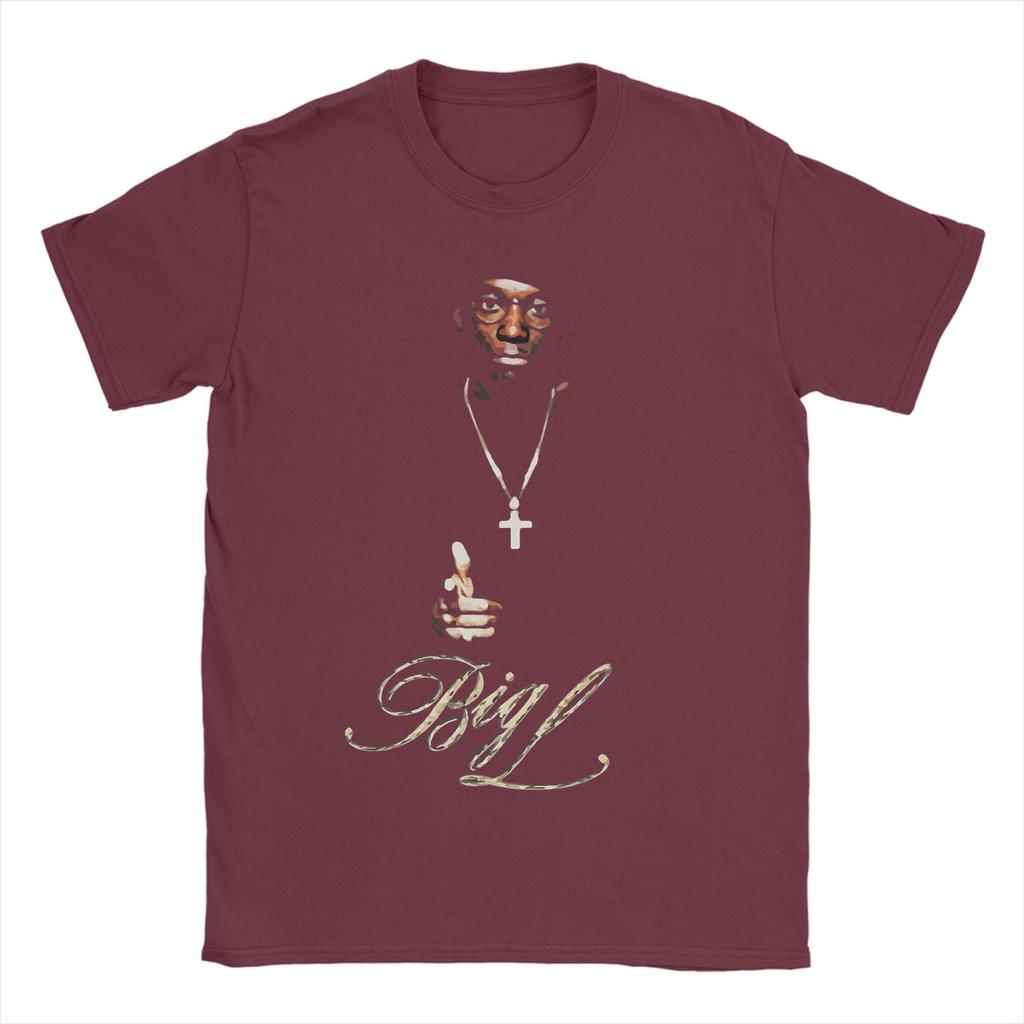 Men Big L T Shirt  100% Cotton Clothes Unique Short Sleeve Crewneck Tee Shirt New Arrival T-Shirts