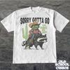 Retro 90s-style Denim Frog Riding Bear Shirt, Western-style T-shirt, Animal Tee