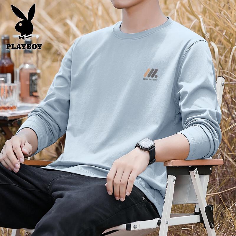 

PLAYBOY Men s Long Sleeve Pure Cotton T-Shirt 2XL (185)