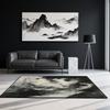 Chinese Style Black White Ink Wash Carpets Decoration Living Room Easy Clean Bedroom Non-slip Rug Lounge Washable Soft Floor Mat