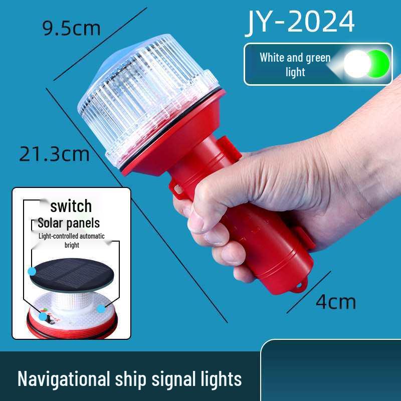 Marine LED Solar-Powered Navigation Signal Light: Three-Color Warning Flash for Onboard Use