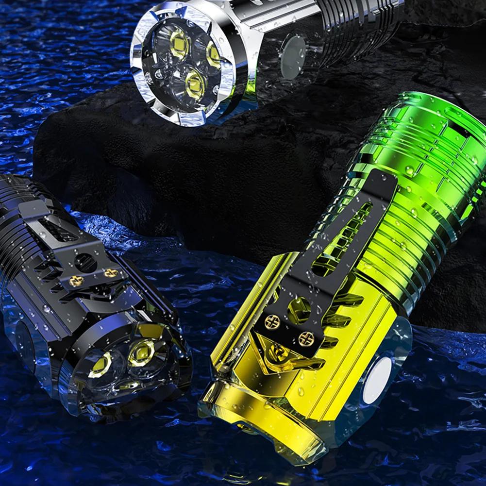 High-brightness Light Flashlight LED USB Rechargeable Mini Tactical Torch Waterproof Camping Hunting Searchlight Flashlight