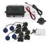 Hippcron 4 Sensors Buzzer 22mm Car Parking Sensor Kit Reverse Backup Radar Sound Alert Indicator Probe System 12V Black White