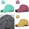 New Distressed Ponytail Washed Baseball Cap Women's Hat Braided Cap Ponytail Hat Female Braided Hole Hat