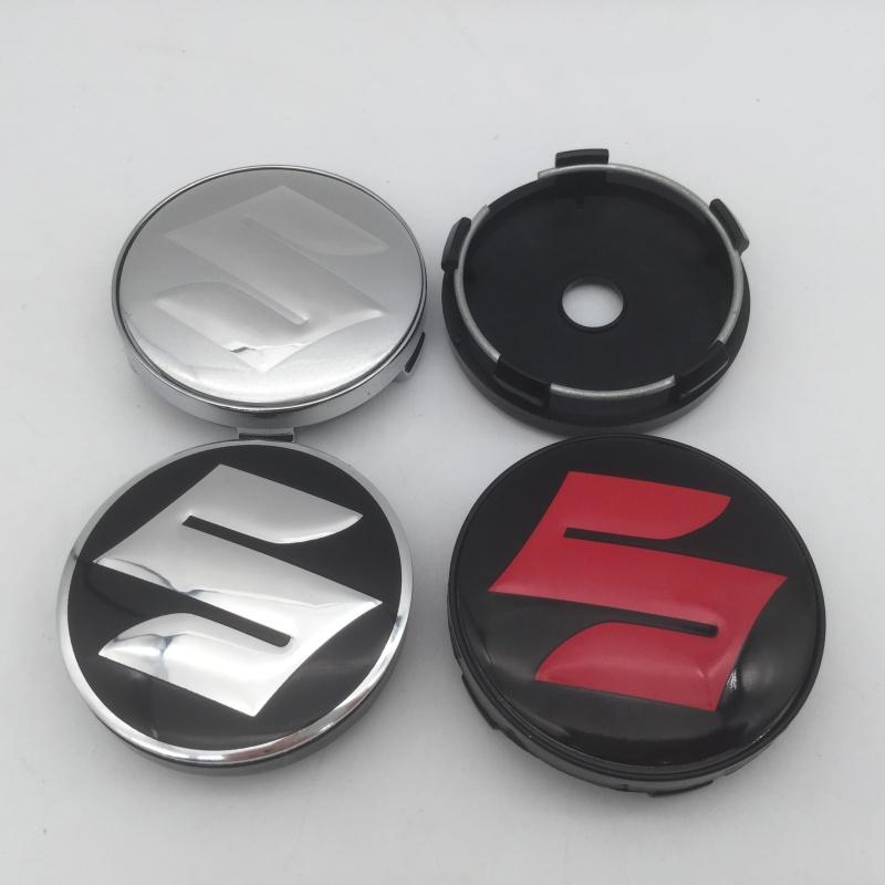 4 Stück 3D 56mm 60mm 68mm Für Suzuki Autoemblem Radnaben-Mittelkappe Abzeichen Abdeckungen Aufkleber Decals Styling-Zubehör