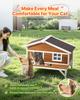 Insulated Cat House, All-Around Foam Insulation Elevated Cat Shelter, Wooden Feral Kitty Shelter with Large Platform, Waterproof Cats Condos for
