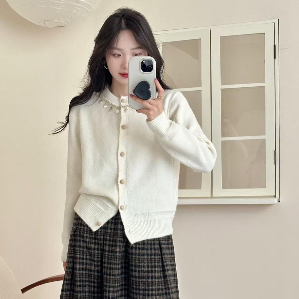 Sweater Coat Gentle and Casual Korean-style Knitted Cardigan for Women In Autumn and Winter Loose and Versatile Sweater Cardigan