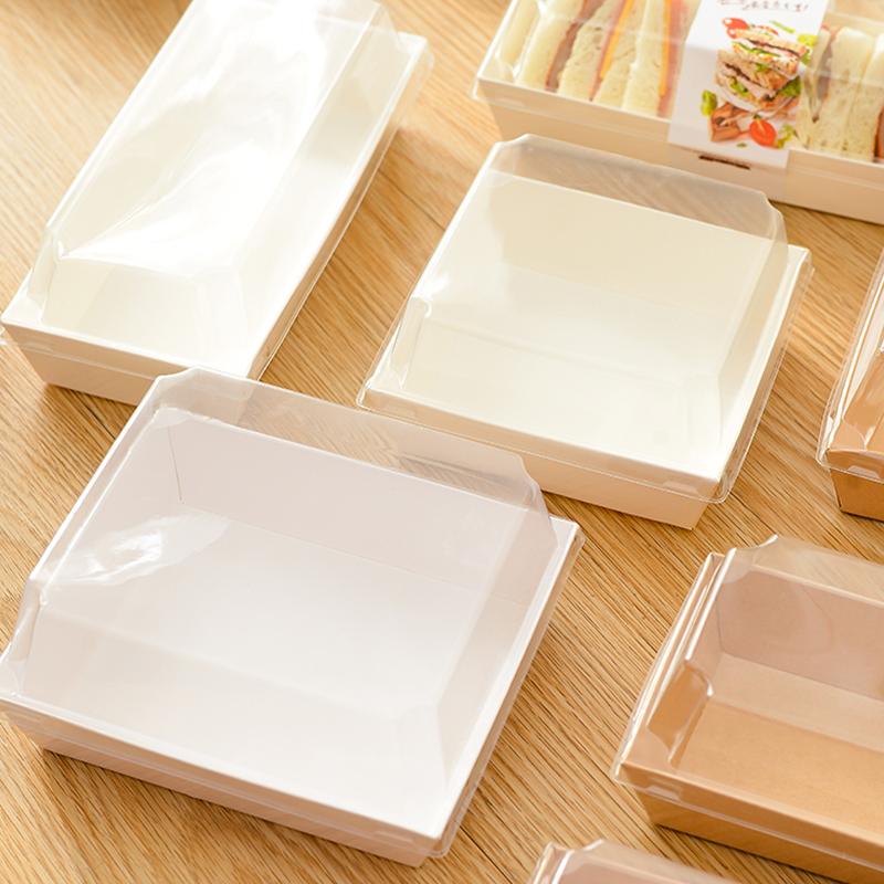 50PCS Dessert Packaging Box Cupcake Box Large Pastry Bakery Boxes With Picnic Food Packaging Box