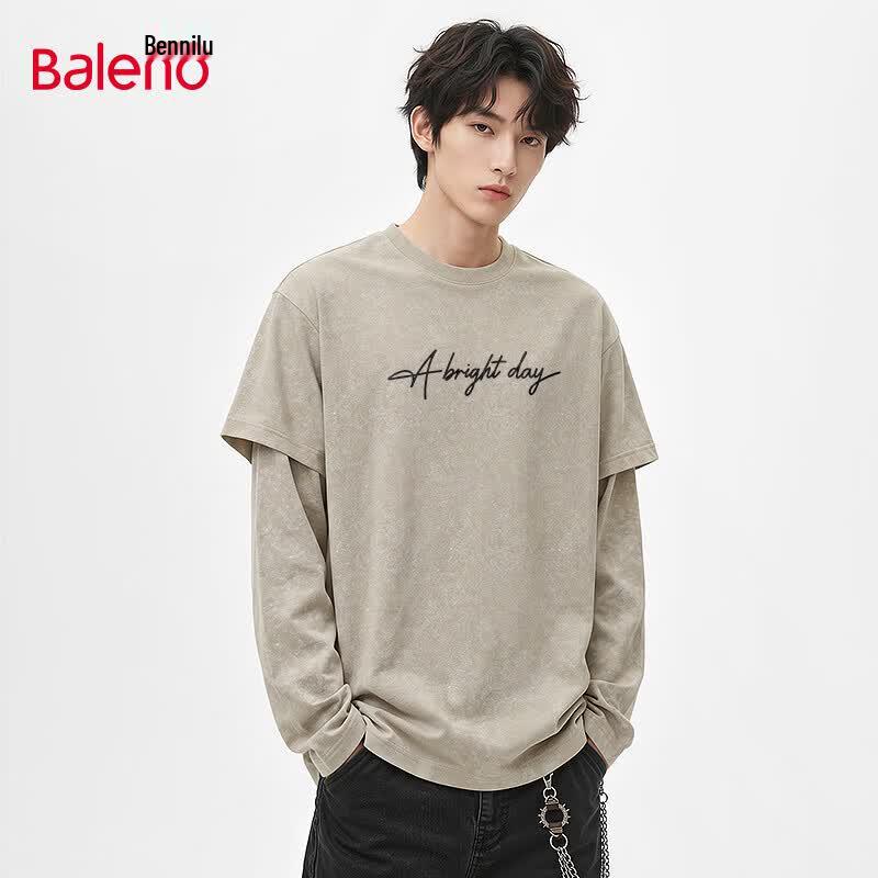 Baleno Men s Casual Long-Sleeve Print T-Shirt 2XL