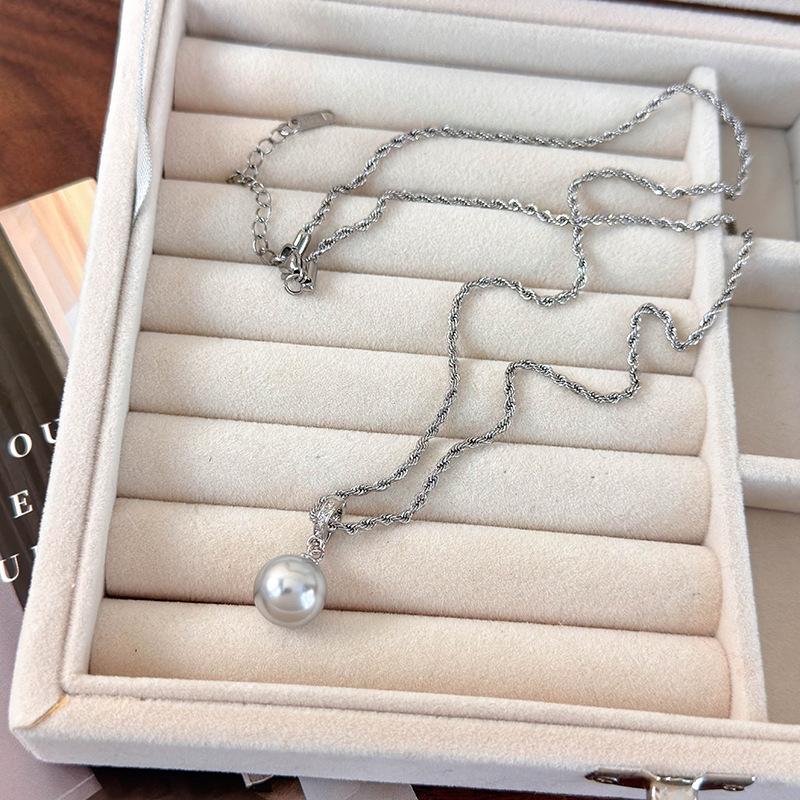 

Универсальная кнопка подвеска Майяра скрученное длинное ожерелье осенне-зимний свитер цепочка высокое чувство ожерелье толстовка аксессуары белый