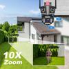 5K 12MP WiFi IP Zewnętrzny 10-krotny zoom Trzy obiektywy Bezpieczeństwo Wykrywanie człowieka PTZ Nadzór wideo Inteligentny dom Kamera CCTV