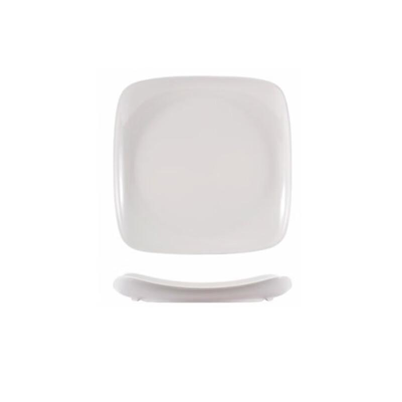 Yangge White Square Melamine Dinner Plates (6-Pack)