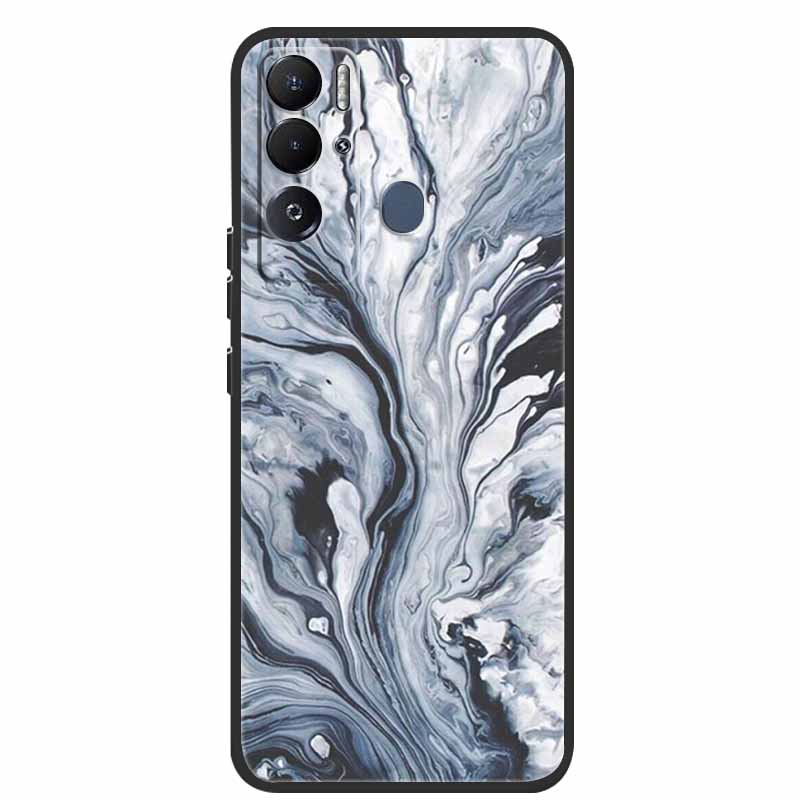 For Tecno Pova Neo Case Marble Soft Silicone Back Cover Phone Case for Tecno Pova Neo Bumper Coque LE6 Shockproof PovaNeo Funda