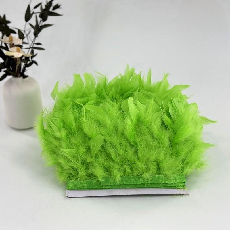 10-15cm Coffee Turkey Feather Trim Feathers Fringe Ribbon DIY Sewing Clothing Handwork Wedding Dress Crafts Party Decorations