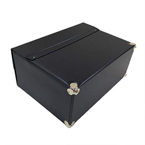 Synthetic Leather Flight Case Pilot Case 47cm Wide Gusset 20038 [J.C HAMILTON] [A3F Compatible] (Black