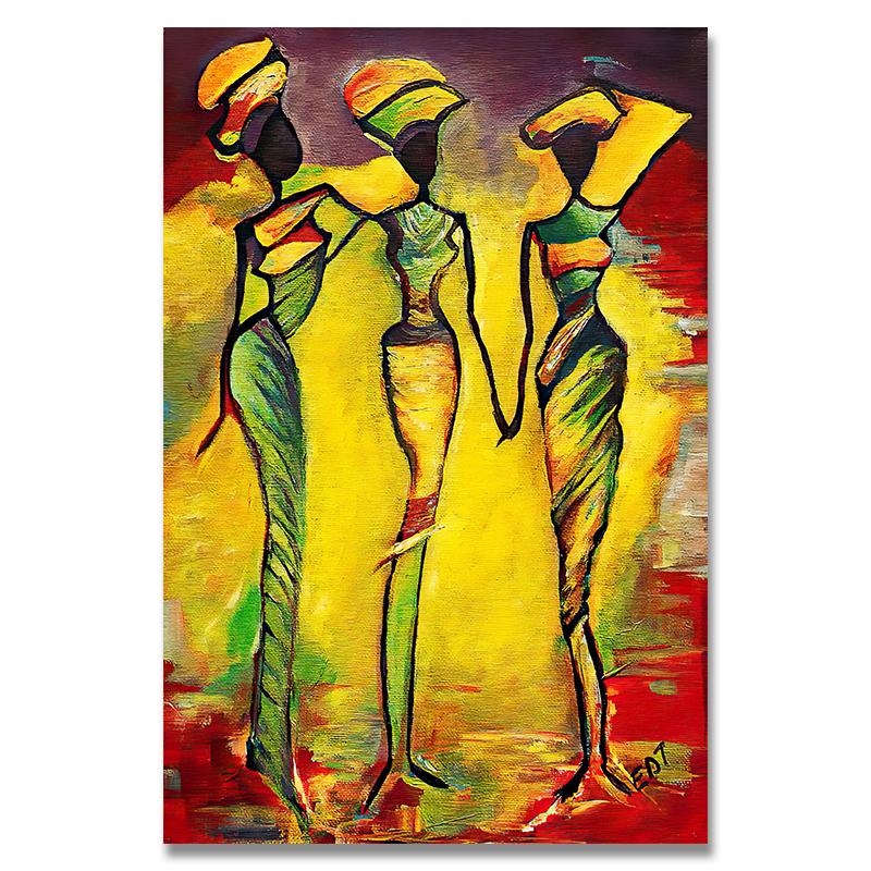 African Woman Classic Vintage Wall Art Canvas Painting Poster For Home Decor Posters And Prints Unframed Decorative Pictures