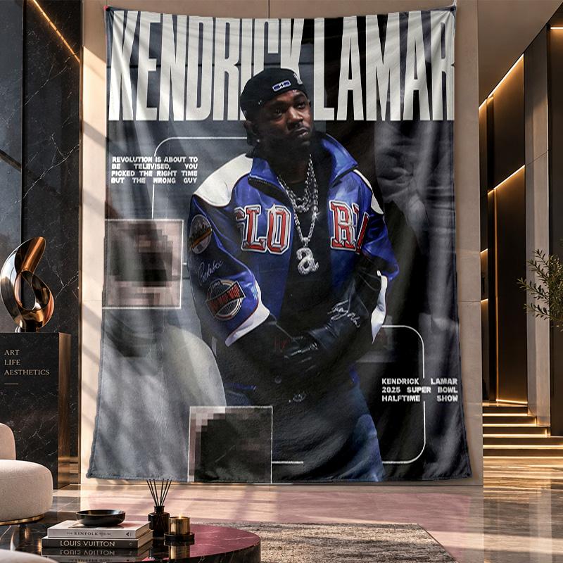 Wall Hanging Tapestry,Kendrick Lamar Printed Fabric Backdrop For Dorm Room Party Decoration
