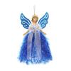 Glitter Christmas Angel Pendant with Shining Wings Hanging Angel Doll  New Year