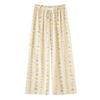Women's Sleepy Pants Summer Printed Loose Wide Leg Pants Mom Cotton Home Casual Pants