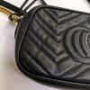 [Pre-Owned] Gucci GG Marmont Small Matelassé Shoulder Bag 'Black' - Good #14GGZK2