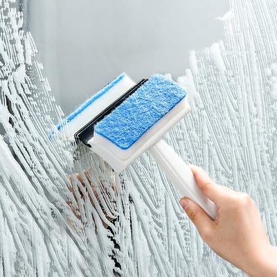Multi-functional Two-in-one Glass Cleaning Brush, Powerful Wiper, Sponge for Cleaning Tiles and Mirrors, Universal Window Cleaning Wonder