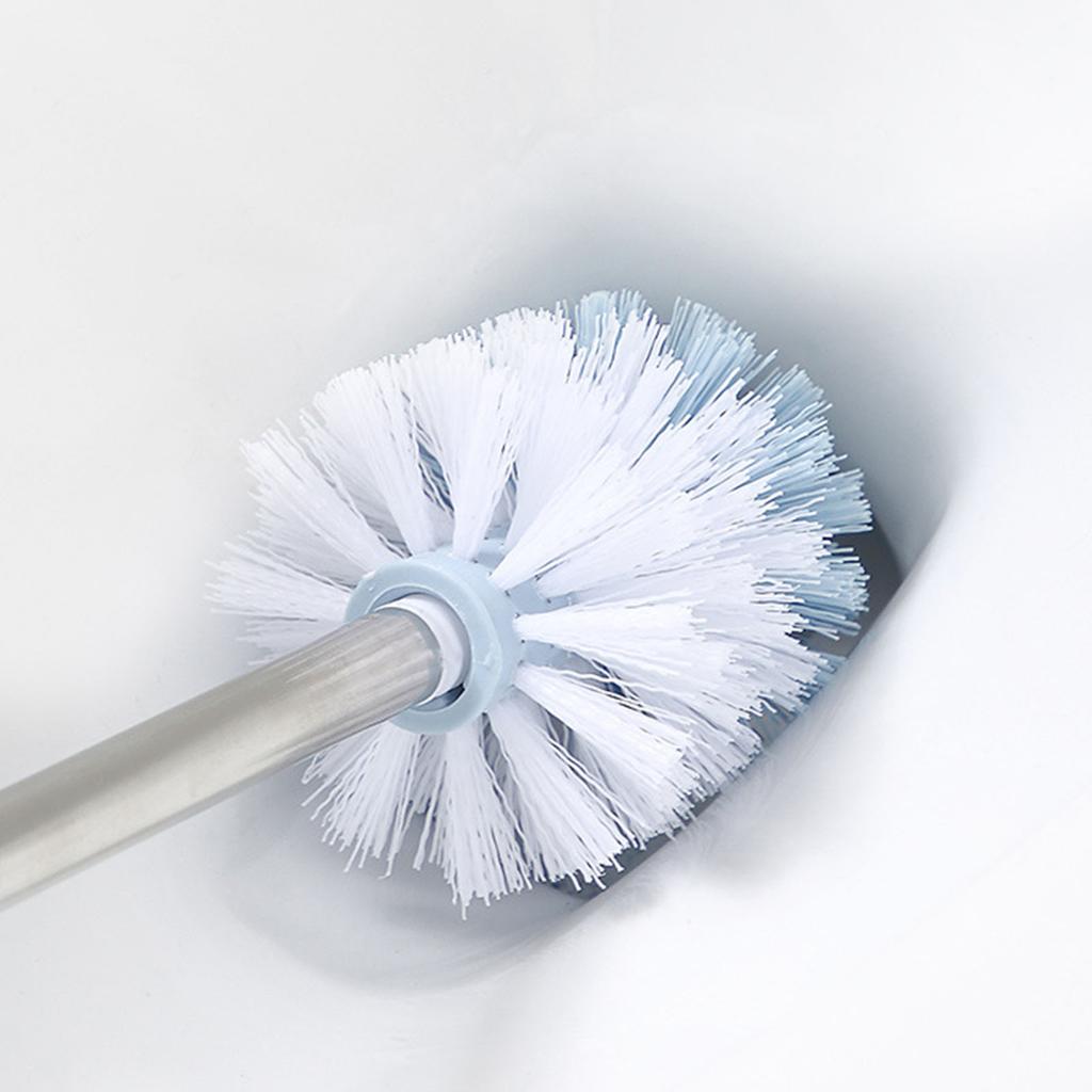 Long Stainless Steel Handle Toilet Bowl Scrub Brush, Durable Bathroom Sanitary Cleaner Brush, Household Essential Toilet