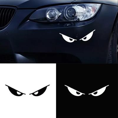 Reflexní nálepka na auto s uhrančivými očima, motocyklová helma, tvar těla, personalizovaná dekorace, nálepka na auto a motocykl, příslušenství