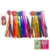 Dance Accessories Polyester Gymnastics Long Ribbon Elastic Rainbow Ribbon Headband Multicolor Wrist Straps Cheerleading