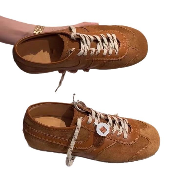 Retro avslappet stil moralsk treningssko flate enkeltsko 2024 sommer nye damesko dame lav topp dame pendling Forrest Gump sko