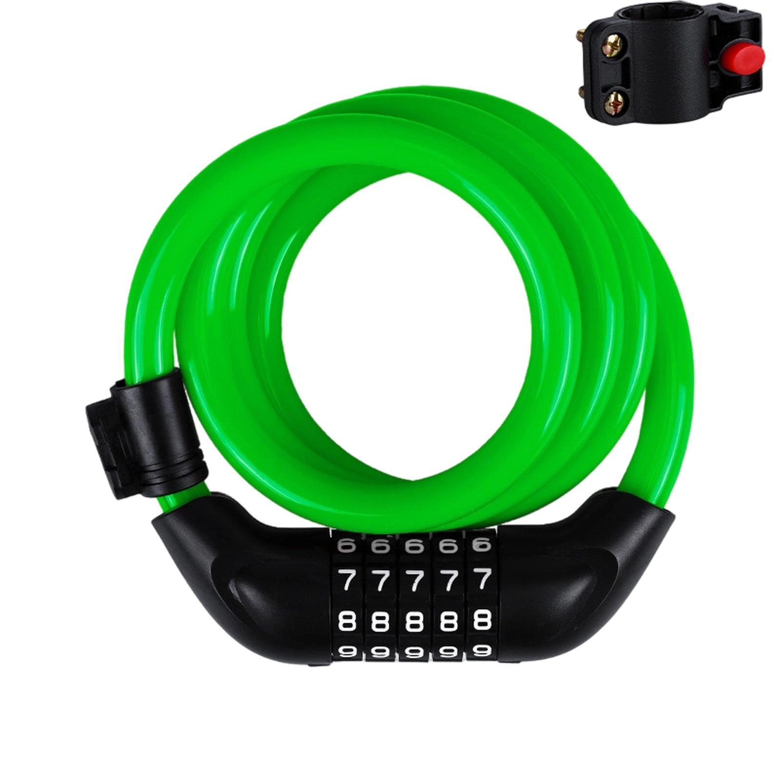 

1 PCS Lock Anti-theft Password Lock Electric Bike Portable Steel Wire Rope Lock Motorcycle Leather Ring Lock One Size