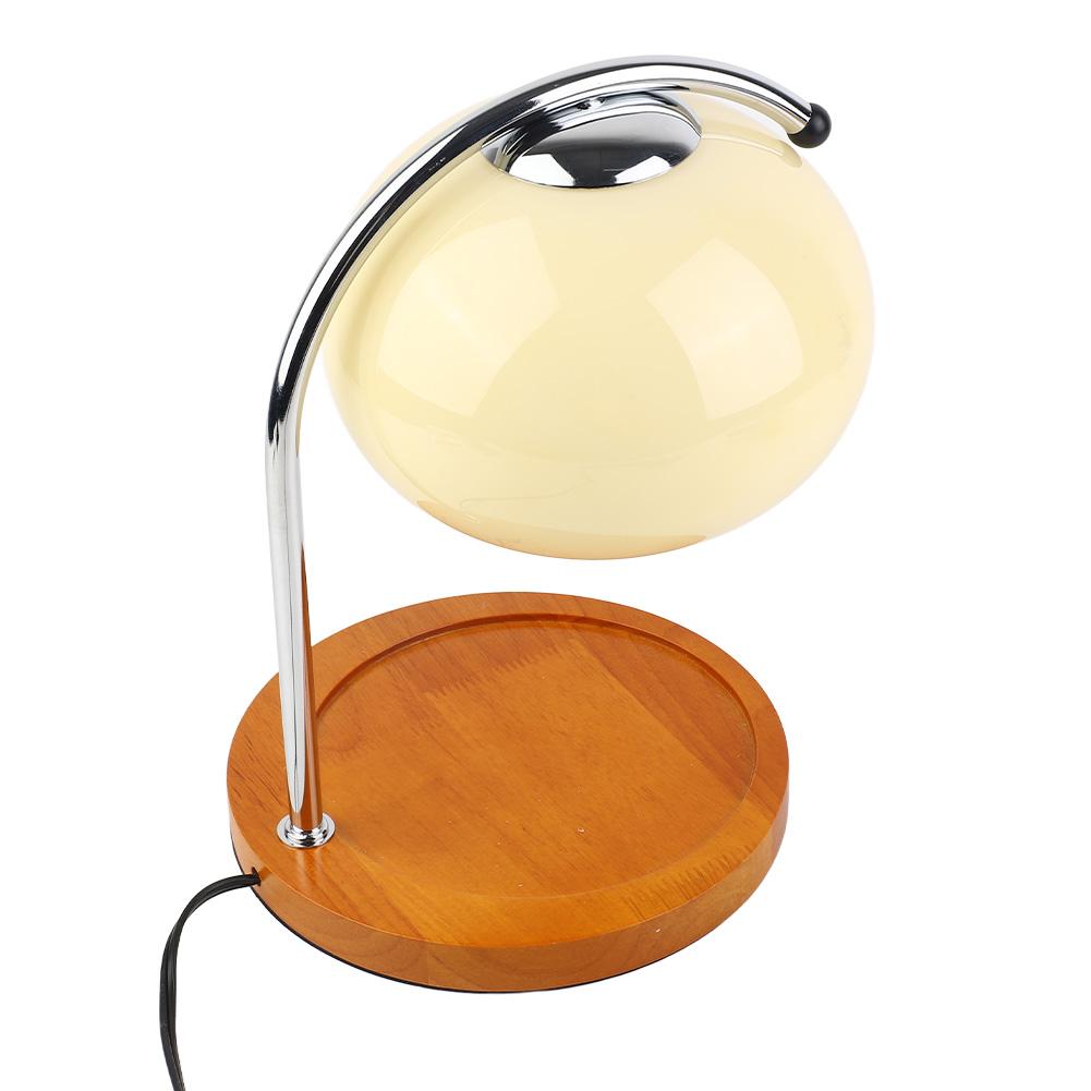 Lampa na ohrievanie sviečok Drevený stojan Železný stojan Sklenené tienidlo Dekoratívna Retro lampa na topenie sviečok s
