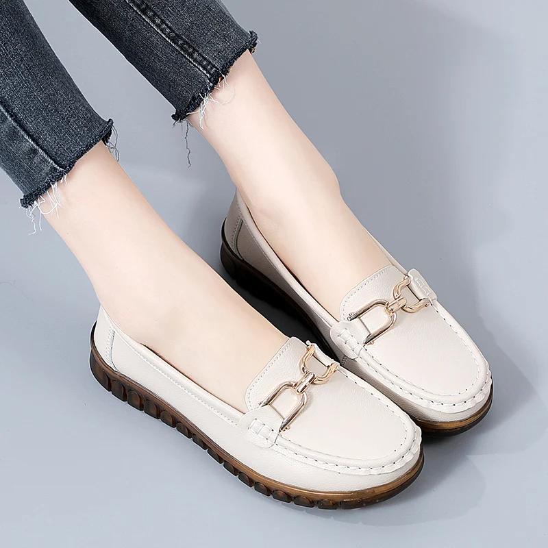 

YRZL Women s Shoes Loafers Woman Slip on Classics Flats Women Casual Loafer Female Lightweight Soft Sole Ladies Walking Shoes 35 червоний