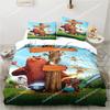Cartoon Grizzy N Lemmings Bedding Set Duvet Cover Bed Set Quilt Cover Pillowcase Comforter King Queen Size Boys Adult