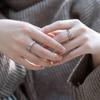 Princess Knight Couple Rings: Chinese Style Fossilized Tooth Design, Fashion Trend, Student Accessories, Non-fading Gift.
