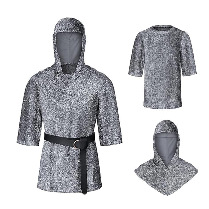 Medieval Knight Templar Cosplay Costume Shirt Medieval Renaissance Outfits Suit Movie Cosplay Vintage Retro Role Play Party