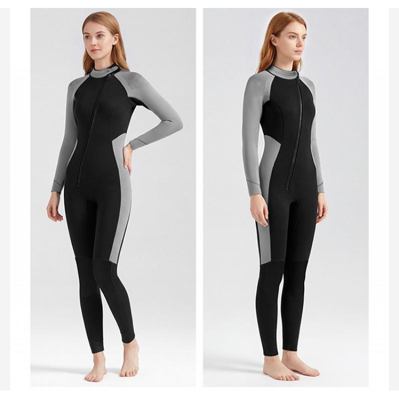 3mm Womens Full Wetsuit Snorkeling Surfing Swimming Warmth Protection UV Sun Shield Chloroprene Neoprene