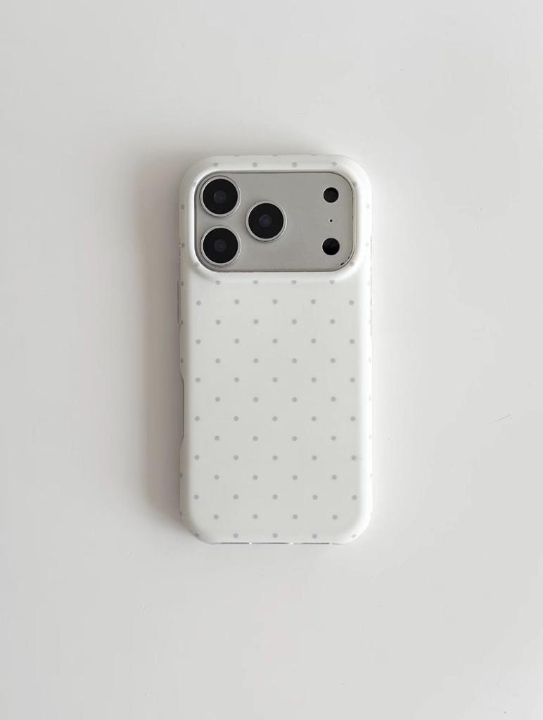 Girly Heart Frosted Polka Dot Case, Compatible with iPhone 14 Pro Max, 15, 16.