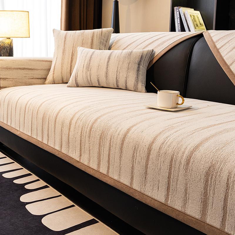 Four Season Universal Sofa Cushion Simple Light Luxurious High-end Soft  Anti Slip Sitting Cushion 2025 New Sofa Cover Cloth