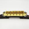 High Performances Fixed Saddles Rosewood Bridge Electric Guitar Bridge Tailpiece with Golden Roller Saddles Easy to Use