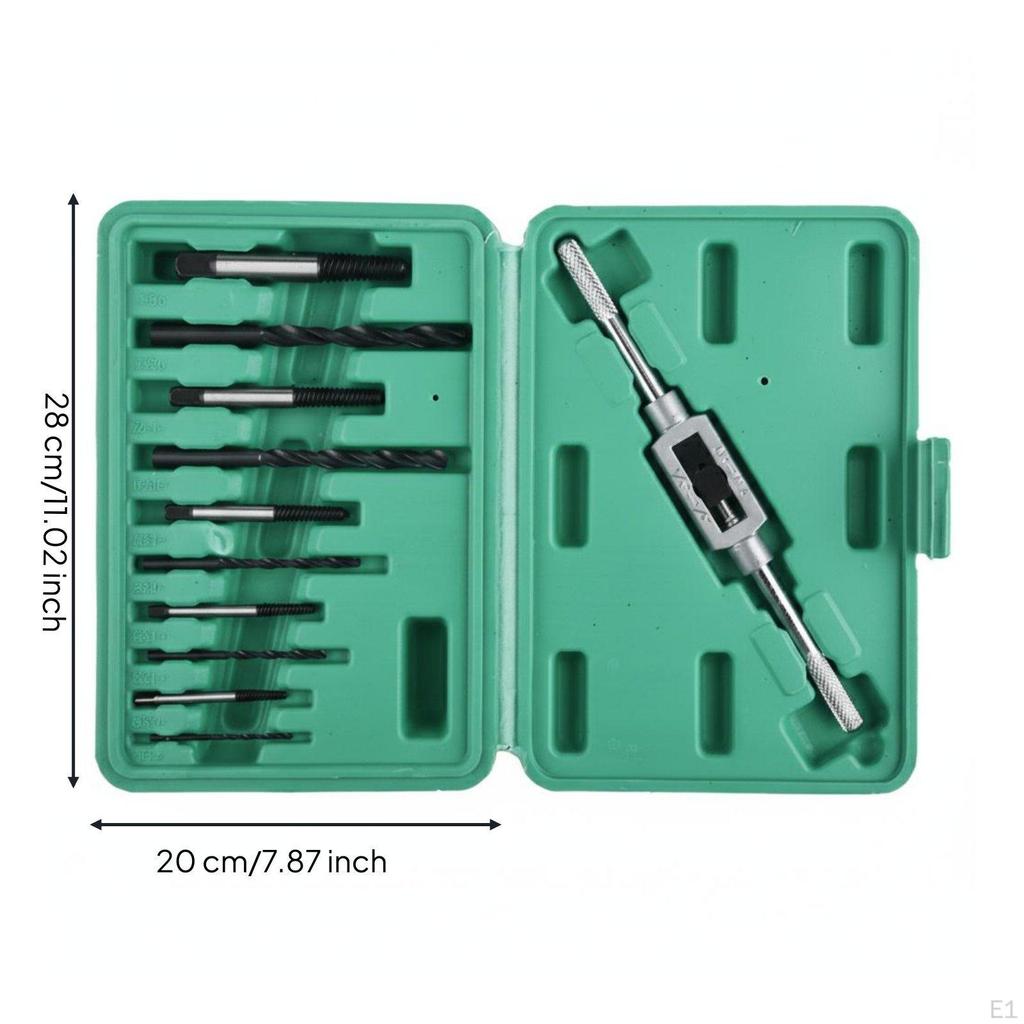11 Pieces Stripped Screw Extractor Tool Set Various Sizes Wrench Boring High