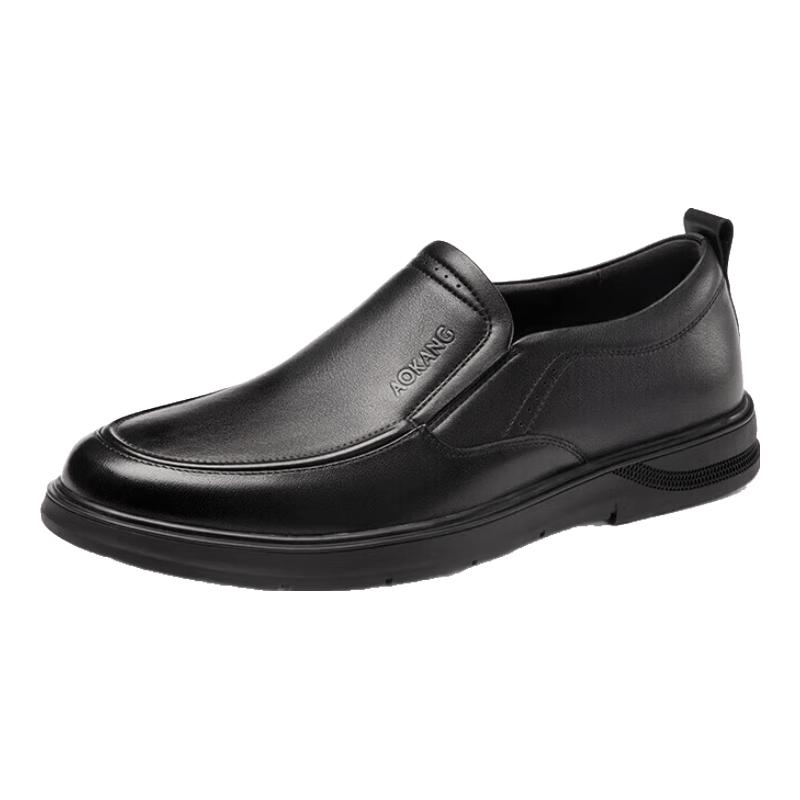 Aokang Men's Slip-On Business Casual Leather Shoes