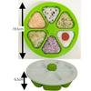 Fujipacks Hanbai Onigiri Mold Easy Convenient Omusubi 6-Hole Maker Made Japan Master Rice Ball Onigirazu Press Madole Green