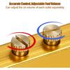 Brass Oil Distributor 5/6 Way Adjustable Lube Oil Piston Distributor Value Manifold Block for Centralized Lubrication System(1 in 6 Out)
